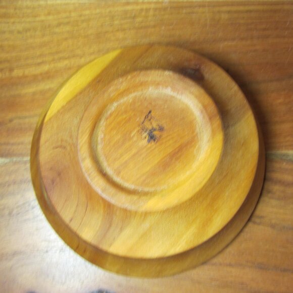 bowls vintage hand made woodpecker woodware japan - pair of 2 (W4726) - Picture 5 of 9